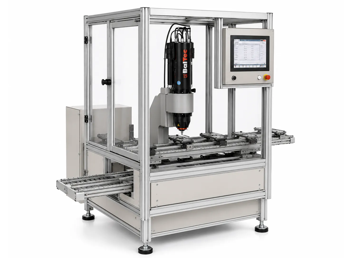 CNC nýtovací pracoviště s lineárním přepravníkem